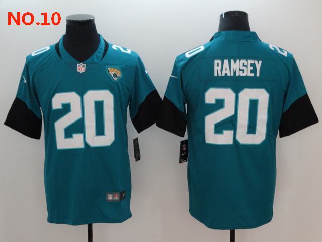 Men's Jacksonville Jaguars 20 Jalen Ramsey Jersey NO.10;